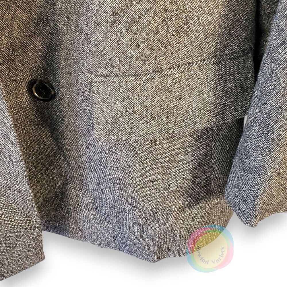 NWT Talbots Italian Wool Silk Tweed Blazer 14 Double Breasted - Picture 10 of 16